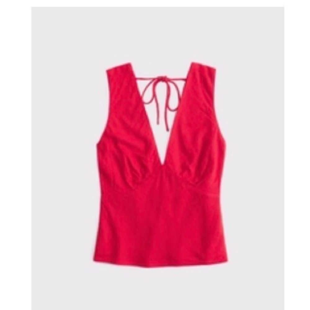 Abercrombie Linen-Blend Tie-Back Set Top